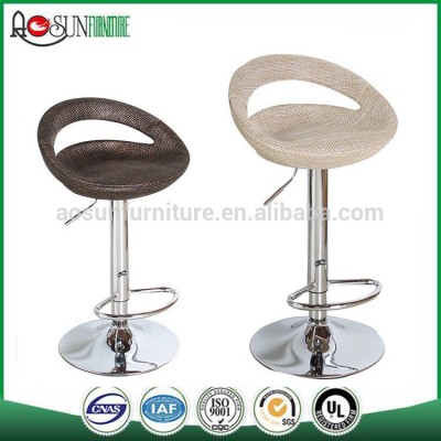 2017 Whole selling Bar Stool With Rattan Bar Chair Swivel Bar Stool